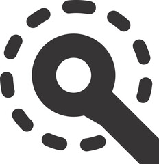 magnifying glass icon outline flat vector 