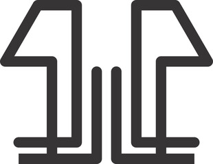 outline boxes icon with different designs