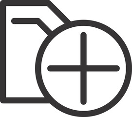 drop and folder icon with plus and negative sign 