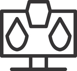 white board icon black and white outline transparent 