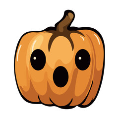 halloween kawaii surprised pumpkin