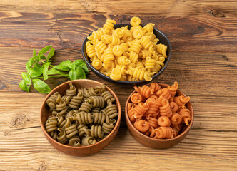 Raw Trottole Pasta, Dry Vesuvio Macaroni, Italian funghetto, Raw Noodle