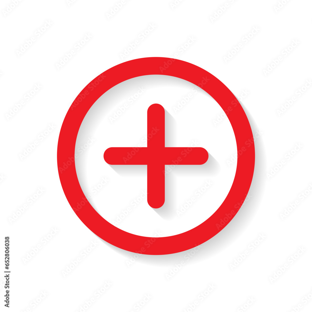 Poster add button icon vector in flat style. social media elements
