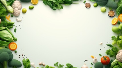 Vegan Delights: Frame of Fresh Vegetables