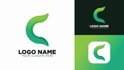 Modern Gradient Letter C Logo Design template 