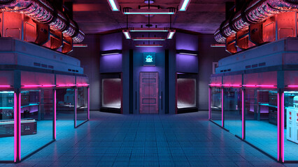 3D Rendering Science Fiction Laboratory