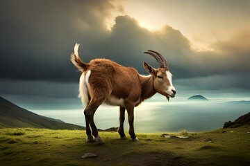 goat on the mountain
