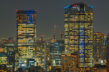 恵比寿から見た六本木方面の東京夜景