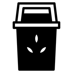 trash can, garbage can, rubbish bin icon