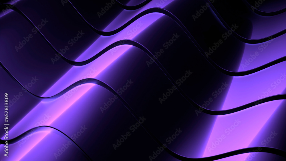 Poster purple and turquoise background. design. light stripes made in animation that move slowly in differe
