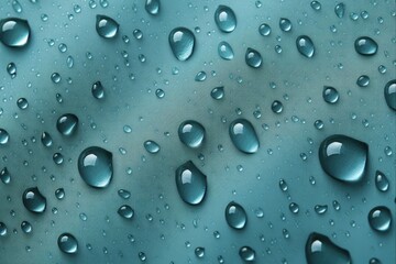 Water Resistant Fabric Texture. Closeup of Dripped Water Drops on Waterproof Textile for Clothing, Protection, and Moisture-Proofing during Weather and Rain - obrazy, fototapety, plakaty