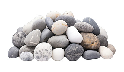 Stone isolated on transparent background. PNG file, cut out