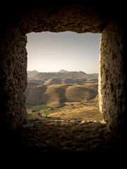 Tramonto a Rocca Calascio con vista Gran Sasso
