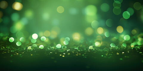 Abstract green bokeh background