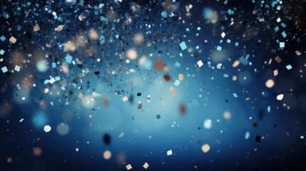 Abstract background with blue confetti