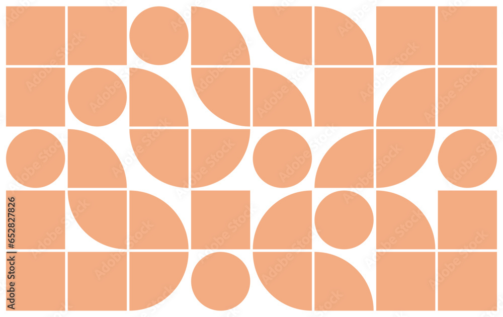 Poster abstract geometric background with circles, squares, rectangles and lines