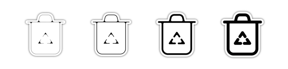 Obraz premium Pictogramme signe et symbole poubelle tri des déchets