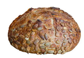 Pumpkin bread. Seeds. Crust. Sourdough bread.