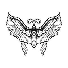 Javanese butterfly icon vector image illustration