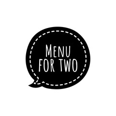 ''Menu for two'' Quote Illustration