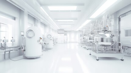 empty laboratory of modern scientific research,