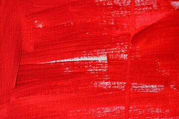 Abstrakter rotes  Acryl Gemälde, mit groben Pinselstrichen,  Hobby Malerei, mit Platz für Kopierraum als Hintergrund für Design. Web Banner... - obrazy, fototapety, plakaty