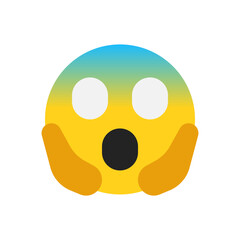 Fototapeta premium Fear Face - Emoticon