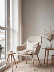 A Chair And A Table In Front Of A Window
