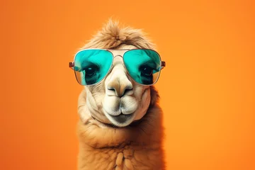 Photo sur Plexiglas Lama a llama wearing sunglasses