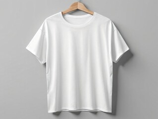 White T - Shirt Hanging On A Hanger