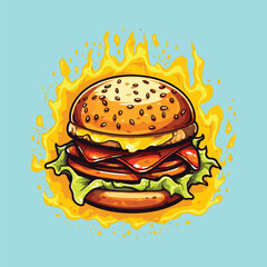 burger vector icon illustration