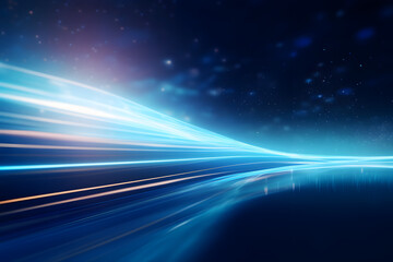 Fototapeta na wymiar Flash lights rays, tech blue energy, speed background tecnology shine. Created by AI generative