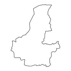 Faryab province map, administrative division of Afghanistan.
