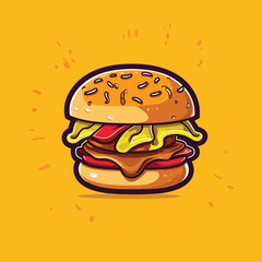 burger vector icon illustration