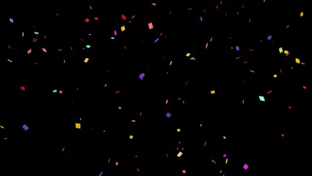 Confetti Particles. Loop Animation With Alpha Channel Prores 4444.