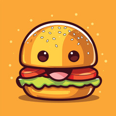 burger vector icon illustration