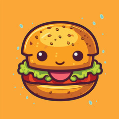 burger vector icon illustration