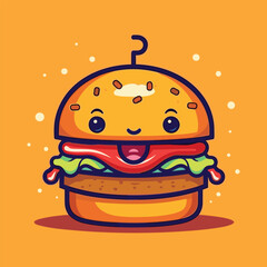 burger vector icon illustration