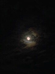 Obraz na płótnie Canvas 구름과 달
