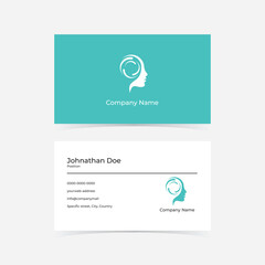 modern green business card