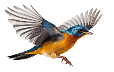 Swift Barn Swallow Bird is flaying Isolated on Transparent Background PNG. Generative AI