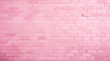 Pretty in Pink. Brick Wall Backdrop with Copy Space
