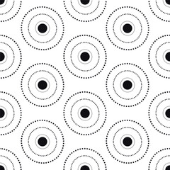 Black And White Dots and Circle Creative Design