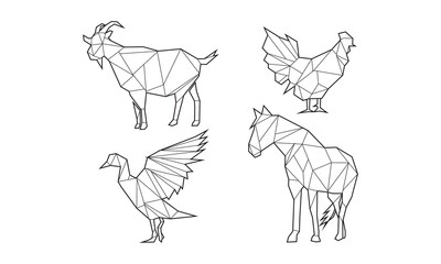animal geometri vector