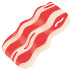 Bacon isolated on white background.