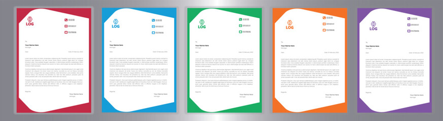 New Corporate And Creative Professional Business Elegant,Modern letterhead template design in minimalist style a4