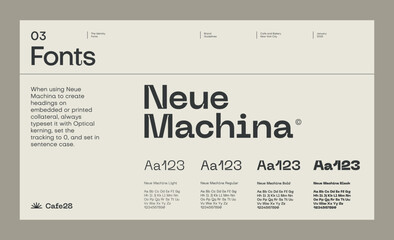 Brand identity guideline template to create visual identity of cafe, coffee shop or restaurant