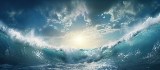 Biblical event inspires canal formation in a composite photo