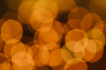orange background colored blur texture bokeh, round defocused abstract christmas, wedding...