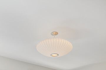 Stylish Vintage Modern Bedroom Light Fixture with Silver Accent and Warm Glow from Within